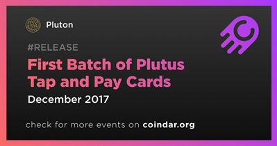 Primeiro lote de cartões Plutus Tap and Pay