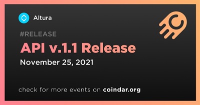 API v.1.1 Release