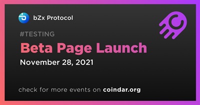 Beta Page Launch