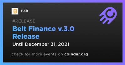 Belt Finance v.3.0 Release