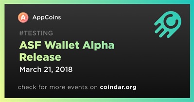 ASF Wallet Alpha Release