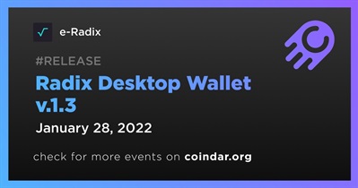 Radix Desktop Wallet v.1.3