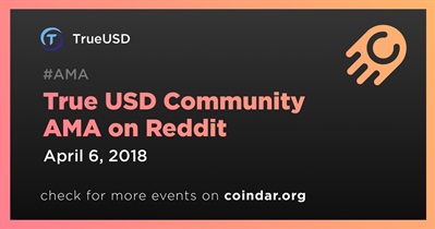 True USD Community AMA no Reddit