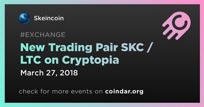 New Trading Pair SKC / LTC on Cryptopia