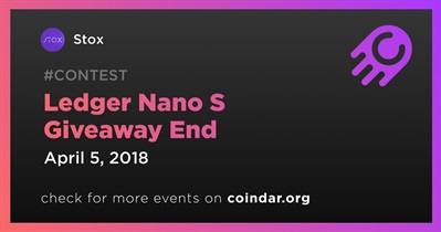 Ledger Nano S Giveaway End