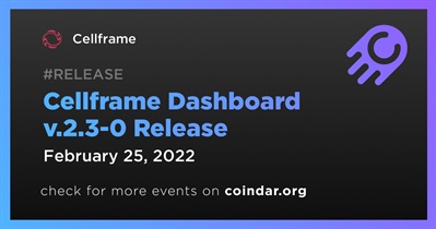 Cellframe Dashboard  v.2.3-0 Release