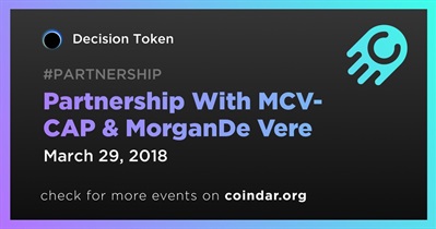 Partnership With MCV-CAP & MorganDe Vere