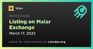 Maiar Exchange पर लिस्टिंग
