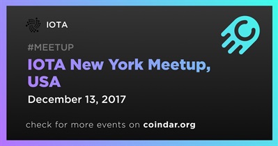 IOTA New York Meetup, USA