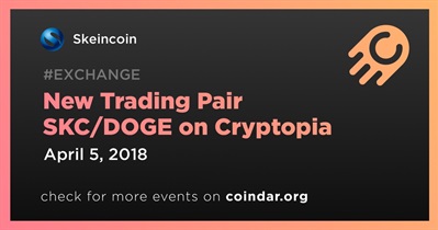 Bagong Trading Pair SKC/DOGE sa Cryptopia