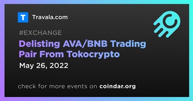 Delisting AVA/BNB Trading Pair From Tokocrypto