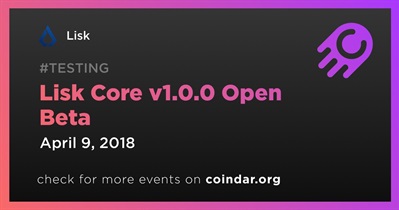Lisk Core v1.0.0 Açık Beta