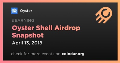 Oyster Shell Airdrop Snapshot