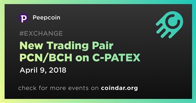 New Trading Pair PCN/BCH on C-PATEX