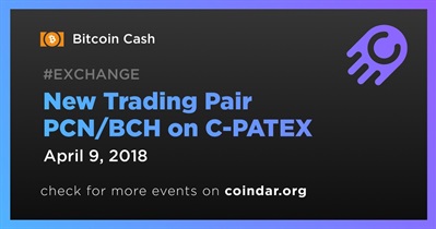 C-PATEX上线新交易对PCN/BCH