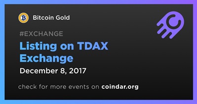 TDAX Exchange पर लिस्टिंग