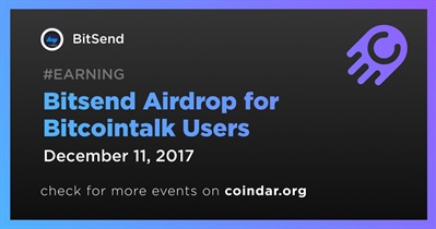 Bitsend Airdrop for Bitcointalk Users