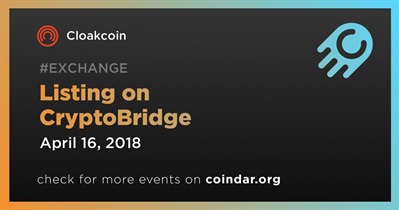 CryptoBridge에 상장