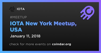 IOTA New York Meetup, USA