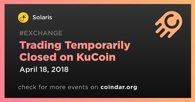 Trading Temporarily Closed on KuCoin