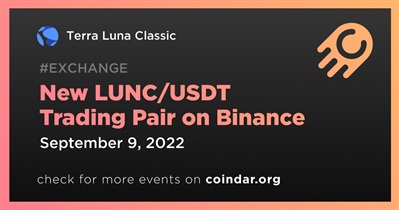 New LUNC/USDT Trading Pair on Binance