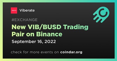 New VIB/BUSD Trading Pair on Binance