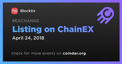 ChainEX पर लिस्टिंग