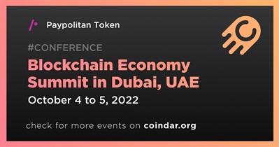 Blockchain Economy Summit em Dubai, Emirados Árabes Unidos