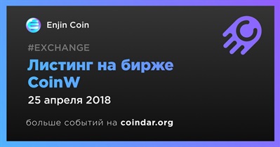 Листинг на бирже CoinW