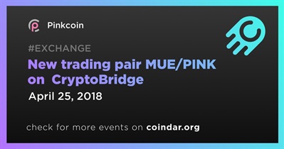 CryptoBridge 上的新交易对 MUE/PINK