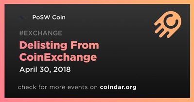 Delisting From CoinExchange