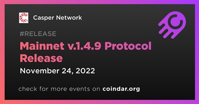 Lançamento do Protocolo Mainnet v.1.4.9