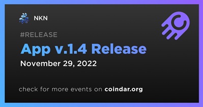 Lanzamiento de la aplicación v.1.4