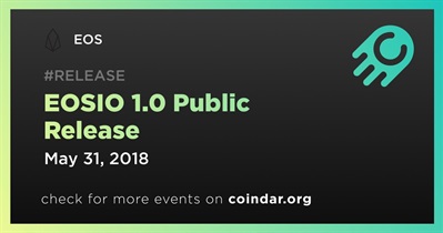 EOSIO 1.0 Public Release