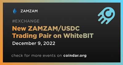Nuevo par comercial ZAMZAM/USDC en WhiteBIT