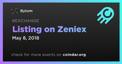 Listing on Zeniex
