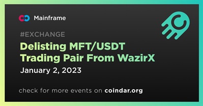 Delisting MFT/USDT Trading Pair From WazirX