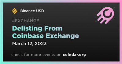 Coinbase Exchange से डीलिस्टिंग