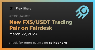 Nuevo par de trading FXS/USDT en Fairdesk