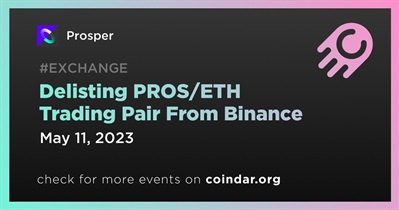 Delisting PROS/ETH Trading Pair From Binance