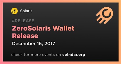 ZeroSolaris Wallet Release