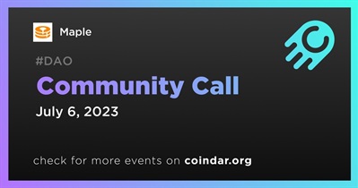 Maple to Host Community Call on July 6: Q2 Updates and Future Plans to Be Discussed