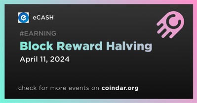 eCASH to Halve Block Reward in April 2024