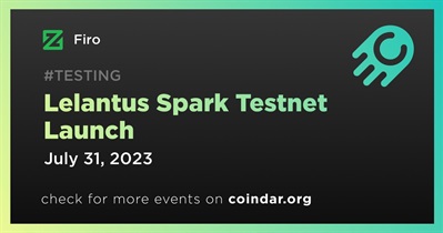 Firo to Launch Spark Testent on July 31st