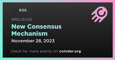 EOS to Launch New Consensus Mechanism on November 28th