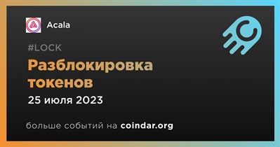 0,6% токенов ACA будет разблокировано 25 июля