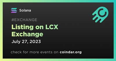 SOL to Be Listed on LCX Exchange on July 27th