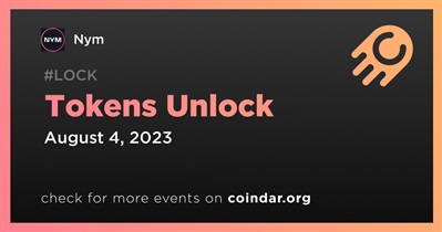 0.66% of NYM Tokens Will Be Unlocked on August 4th