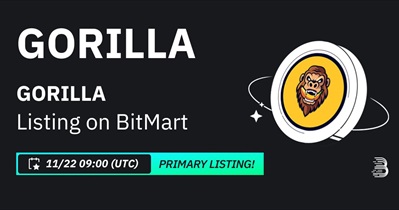 Gorilla to Be Listed on BitMart on November 22nd