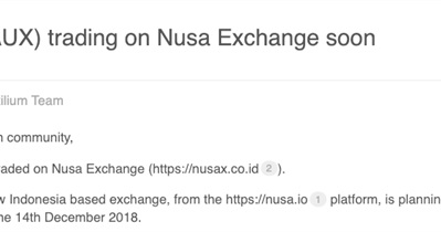 Листинг на бирже NusaX